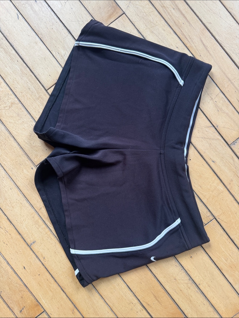Nike Women's Black Athletic Shorts with White Trim